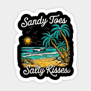 Sandy Toes Salty Kisses | Vacation Lover gifts Sticker